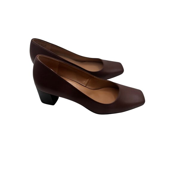 Naturalizer 10M Leather Pump Stylist Fashion Business Casual Block Heel Shoes - Picture 10 of 13